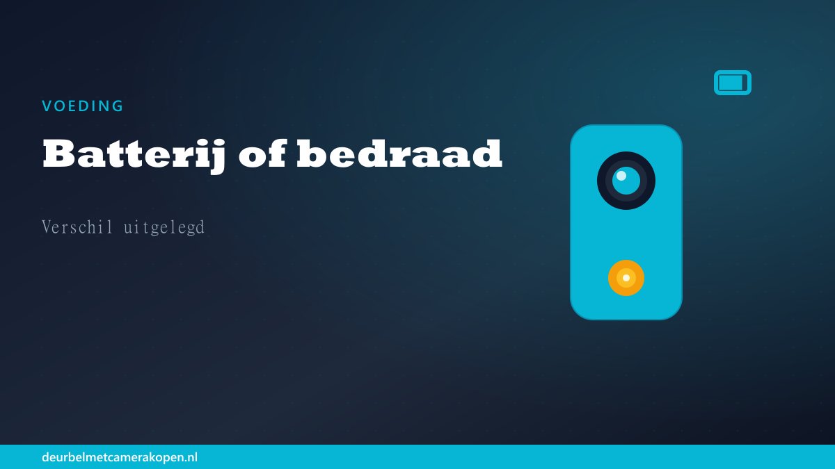 Videodeurbel op batterij of bedraad